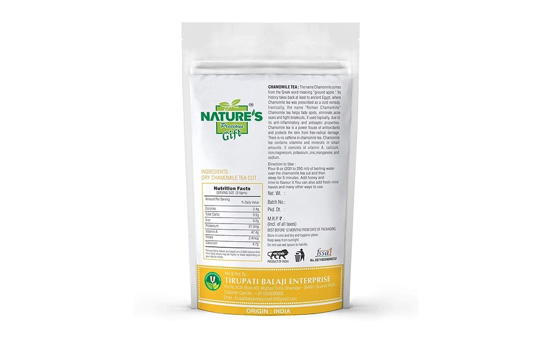 Nature's Gift Chamomile Tea Cut    Pack  100 grams